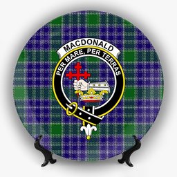 ScotsTee Shop Scottish MacDonald Lord of the Isles Hunting 2 Crest Tartan Ceramic Plate