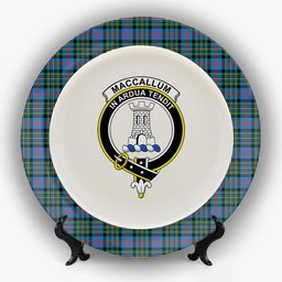 ScotsTee Shop Scottish MacCallum of Berwick Ancient Crest Tartan Ceramic Plate