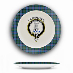ScotsTee Shop Scottish MacCallum of Berwick Ancient Crest Tartan Ceramic Plate