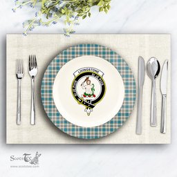 ScotsTee Shop Scottish Livingstone Dress Ancient Crest Tartan Ceramic Plate