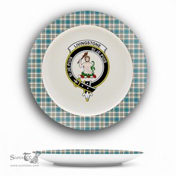 ScotsTee Shop Scottish Livingstone Dress Ancient Crest Tartan Ceramic Plate
