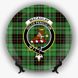ScotsTee Shop Scottish MacAulay of Lewis Ancient Crest Tartan Ceramic Plate
