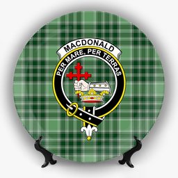 ScotsTee Shop Scottish MacDonald Lord of the Isles Hunting SC Crest Tartan Ceramic Plate