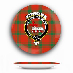 ScotsTee Shop Scottish MacDonald of Sleat Ancient Crest Tartan Ceramic Plate