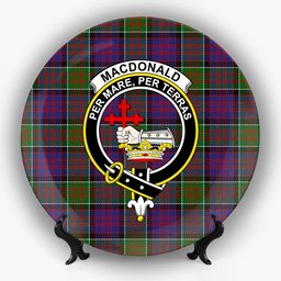 ScotsTee Shop Scottish MacDonald of Clanranald 2 Crest Tartan Ceramic Plate