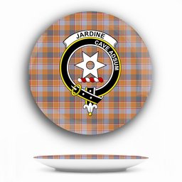 ScotsTee Shop Scottish Jardine of Castlemilk Ancient Crest Tartan Ceramic Plate