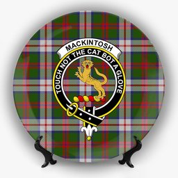 ScotsTee Shop Scottish MacKintosh Dress Scott Adie Crest Tartan Ceramic Plate