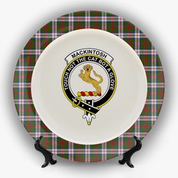 ScotsTee Shop Scottish MacKintosh Dress Scott Adie Crest Tartan Ceramic Plate