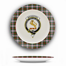 ScotsTee Shop Scottish MacKintosh Dress Scott Adie Crest Tartan Ceramic Plate