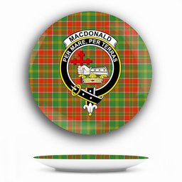 ScotsTee Shop Scottish MacDonald of Kingsburgh Ancient Crest Tartan Ceramic Plate
