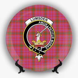 ScotsTee Shop Scottish Lumsden of Clova Ancient Crest Tartan Ceramic Plate