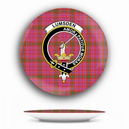 ScotsTee Shop Scottish Lumsden of Clova Ancient Crest Tartan Ceramic Plate