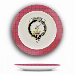 ScotsTee Shop Scottish Lumsden of Clova Ancient Crest Tartan Ceramic Plate