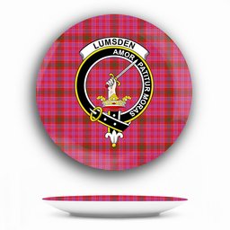 ScotsTee Shop Scottish Lumsden of Clova Modern Crest Tartan Ceramic Plate