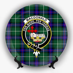 ScotsTee Shop Scottish MacDonald of the Isles Hunting Modern Crest Tartan Ceramic Plate