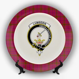 ScotsTee Shop Scottish Lumsden of Clova Crest Tartan Ceramic Plate