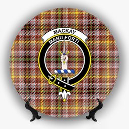 ScotsTee Shop Scottish MacKay of Strathnaver Ancient Crest Tartan Ceramic Plate