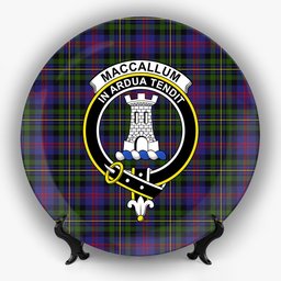 ScotsTee Shop Scottish MacCallum of Berwick Crest Tartan Ceramic Plate