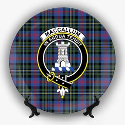 ScotsTee Shop Scottish MacCallum of Berwick Modern Crest Tartan Ceramic Plate