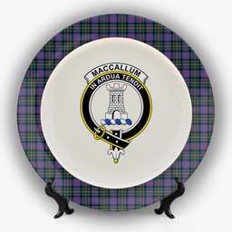 ScotsTee Shop Scottish MacCallum of Berwick Modern Crest Tartan Ceramic Plate