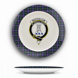 ScotsTee Shop Scottish MacCallum of Berwick Modern Crest Tartan Ceramic Plate