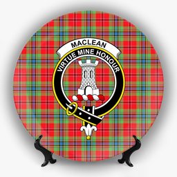 ScotsTee Shop Scottish MacLean of Duart Modern Crest Tartan Ceramic Plate