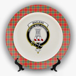 ScotsTee Shop Scottish MacLean of Duart Modern Crest Tartan Ceramic Plate