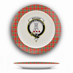 ScotsTee Shop Scottish MacLean of Duart Modern Crest Tartan Ceramic Plate