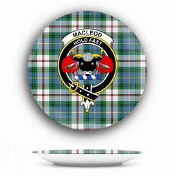 ScotsTee Shop Scottish MacLeod Of Californian Ancient Crest Tartan Ceramic Plate