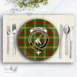 ScotsTee Shop Scottish MacMillan Society of Glasgow Crest Tartan Ceramic Plate