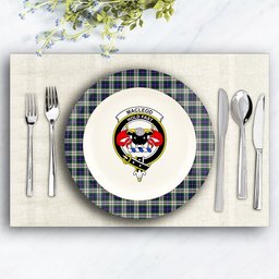 ScotsTee Shop Scottish MacLeod Of Californian Crest Tartan Ceramic Plate