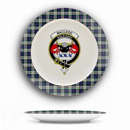 ScotsTee Shop Scottish MacLeod Of Californian Crest Tartan Ceramic Plate