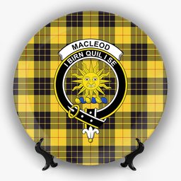 ScotsTee Shop Scottish MacLeod of Lewis Ancient SC Crest Tartan Ceramic Plate
