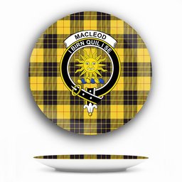 ScotsTee Shop Scottish MacLeod of Lewis Ancient SC Crest Tartan Ceramic Plate