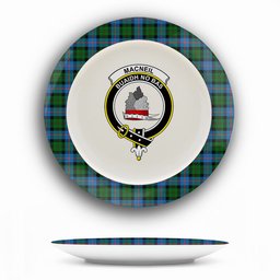 ScotsTee Shop Scottish MacNeil of Barra Chief Crest Tartan Ceramic Plate