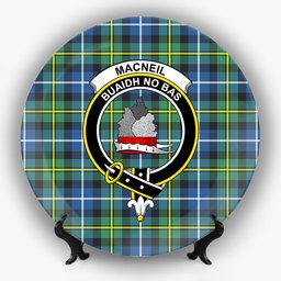 ScotsTee Shop Scottish MacNeill Of Barra Ancient Crest Tartan Ceramic Plate