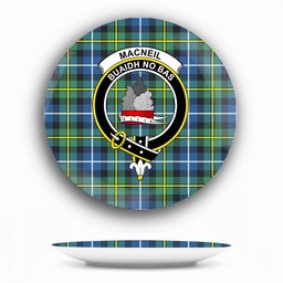 ScotsTee Shop Scottish MacNeill Of Barra Ancient Crest Tartan Ceramic Plate