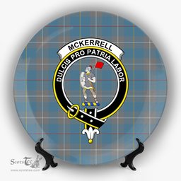 ScotsTee Shop Scottish McKerrell of Hillhouse Dress Crest Tartan Ceramic Plate
