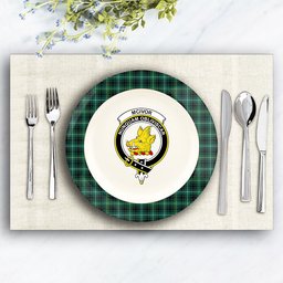 ScotsTee Shop Scottish McIvor Hunting Modern Crest Tartan Ceramic Plate