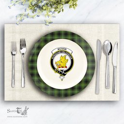 ScotsTee Shop Scottish McIvor Hunting Crest Tartan Ceramic Plate