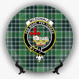 ScotsTee Shop Scottish McDonald Lord of the Isles Hunting Modern Crest Tartan Ceramic Plate