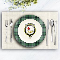 ScotsTee Shop Scottish McDonald Lord of the Isles Hunting Modern Crest Tartan Ceramic Plate