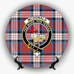 ScotsTee Shop Scottish McDonald Dress Irish Ancient Crest Tartan Ceramic Plate