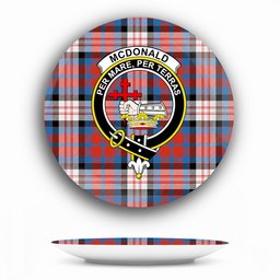 ScotsTee Shop Scottish McDonald Dress Irish Ancient Crest Tartan Ceramic Plate
