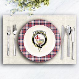 ScotsTee Shop Scottish McDonald Dress Irish Ancient Crest Tartan Ceramic Plate