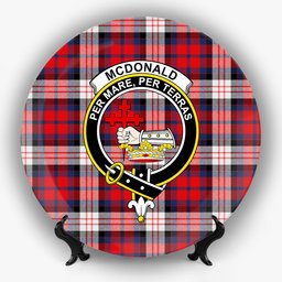 ScotsTee Shop Scottish McDonald Dress Irish Modern Crest Tartan Ceramic Plate