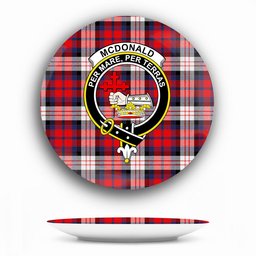 ScotsTee Shop Scottish McDonald Dress Irish Modern Crest Tartan Ceramic Plate