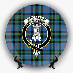 ScotsTee Shop Scottish McCallum of Berwick Ancient Crest Tartan Ceramic Plate