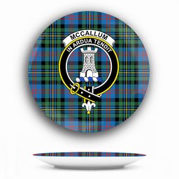 ScotsTee Shop Scottish McCallum of Berwick Ancient Crest Tartan Ceramic Plate