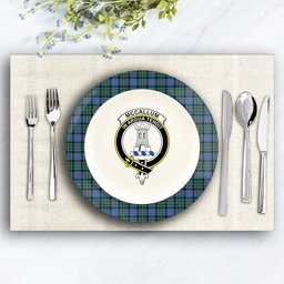 ScotsTee Shop Scottish McCallum of Berwick Ancient Crest Tartan Ceramic Plate